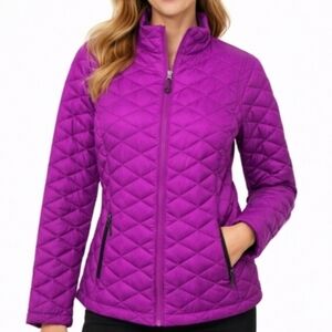 Free Country Packable Quilted Down Jacket in Purple Size Small